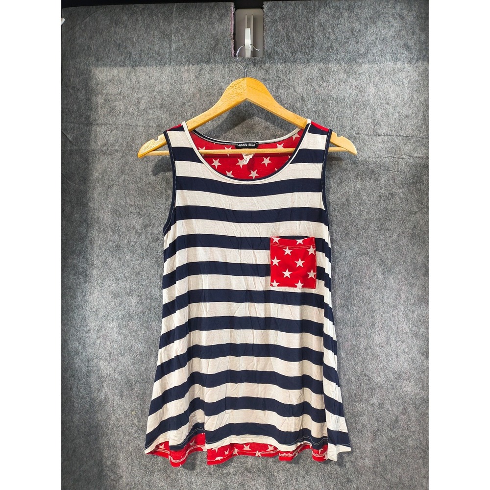 Heimish USA Tank Top Women's Size S American Flag Patriotic Fourth July‎ America